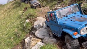Cross RC Demon, RC4WD FJ40, JS scale Classic, Axial SCX10II scale trail at the crypt in South Wales