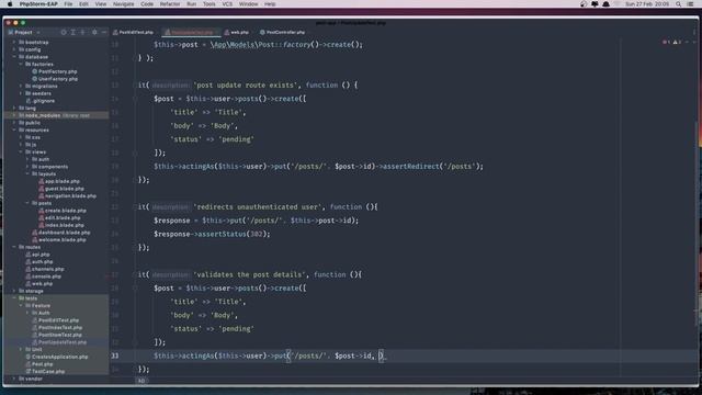 #9 Test The Post Update | Laravel TDD Tutorial | Laravel Tutorial For Beginners
