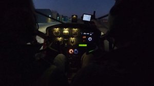 Полёт по кругу ночью на самолёте Аэропракт-22