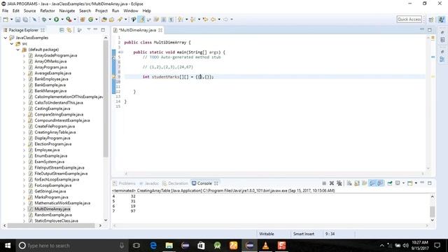 JAVA TUTORIAL  36   MULTIDIMENSIONAL ARRAY