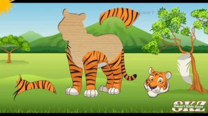 Tiger Puzzle | Cartoon Puzzle For Kids | Animal Game