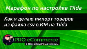 Как я делаю импорт товаров из файла CSV на Tilda