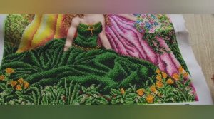 Как вышивать большие работы бисером. Мой способ.mp4