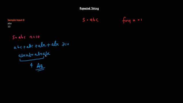 Repeated String HackerRank Solution [Optimal Approach]