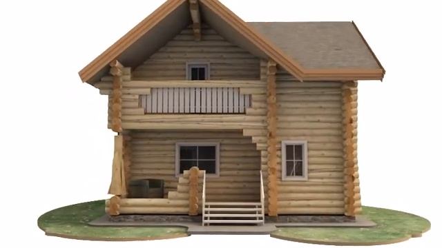 Баня из рубленого бревна R-15 смотреть онлайн