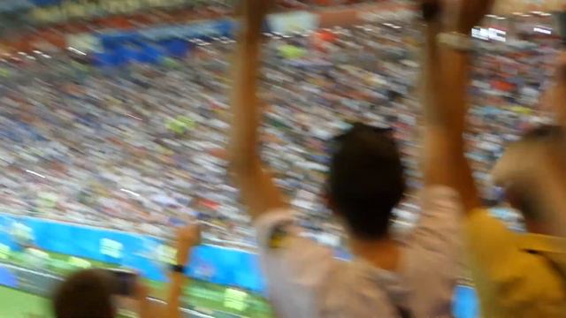 Волна на Ростов Арене во время матча Исландия- Харватия. смотреть онлайн