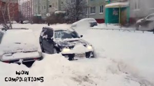 Субару валит по снегу