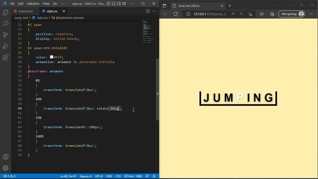JUMPING 360 ANIMATE TEXT @OnlineTutorialsYT @uzzbe_dls | PROGRAMING  GROUP | #24 day