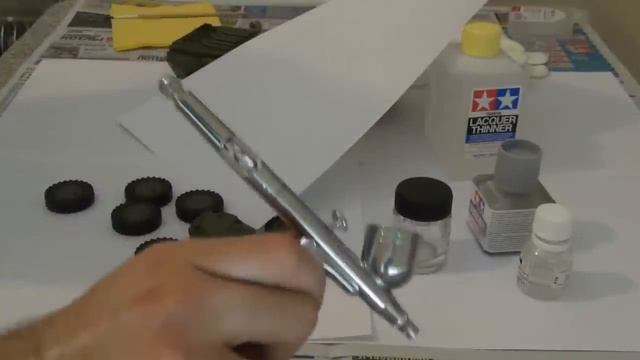 Стендовый моделизм - компрессор Jas 1211 и аэрограф Jas 1113 - тест аэрографа и компрессора смотреть онлайн