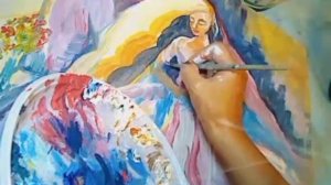 Интуитивная живопись с Мариной Матти.  14. 08. 2016.