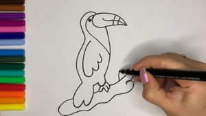 Рисование и раскраски для девочек! Рисуем синею птичку  !\\ Творчество для девочек!