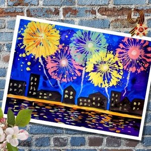 Как нарисовать салют_Рисунок на День Победы. #рисованиедлядетей #рисунокнаденьпобеды #9мая