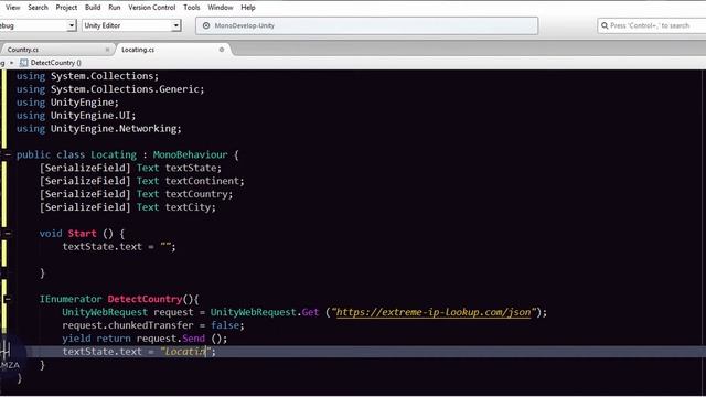 Get Player's Location data in Unity, Country, City, ...
