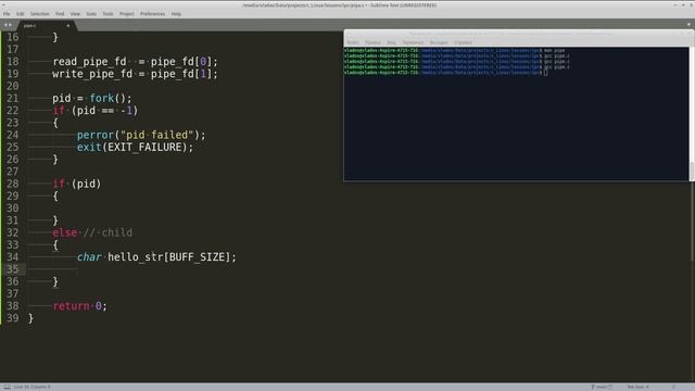 pipe() | IPC | Системное программирование на СИ Linux