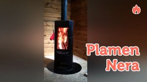 Видеообзор горения огня в печь камине Plamen Nera...