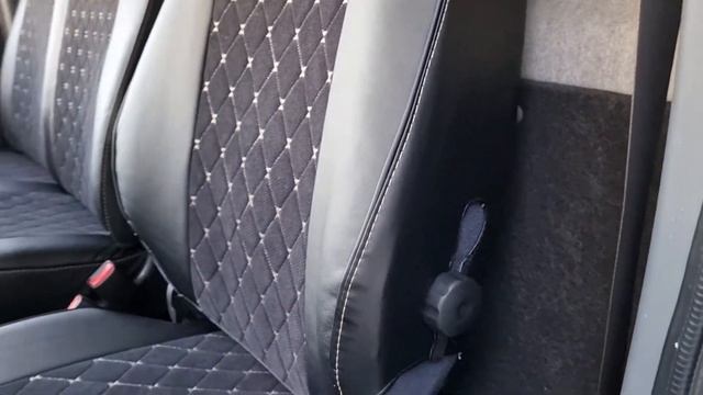 Чехлы на Газель Некст (Экокожа + ткань) - Комбинированные смотреть онлайн