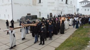 Прощание с духовником о. Власием Свято Пафнутьево Боровского монастыря.