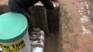 Пристройка к дому. Установка септика "Танк 1" в грунт. Часть 2. Installing a septic in the ground.