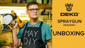 Unboxing DEKO DKSG55K1 Electric Spray Gun &Test