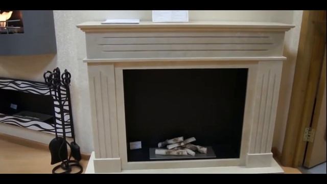 Мраморный биокамин Варшава с очагом Kratki, Zefire смотреть онлайн