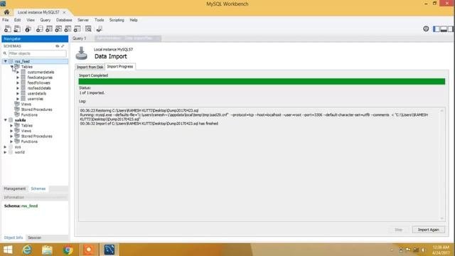 MySQL Workbench Database Import And Export Solved