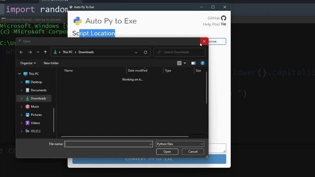 Convert Python File to exe смотреть онлайн