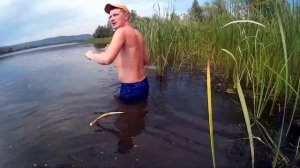 Ловим раков бреднем,катаемся на ватрушке,волга.