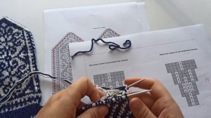 Мастер-класс. Норвежские жаккардовые варежки мужской и женский размер