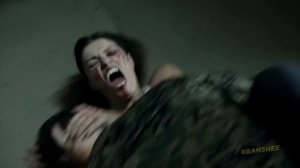 Brutal woman fights man