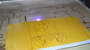 CNC 1610 Китайский гравер - резка скотча диодным лазером 500mw