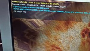 MSI Armor rx 580 8gb 30 min furmark