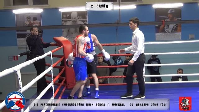 5-е рейтинговые бои Лига бокса г. Москвы – 7.12.19 г. до 81 кг. смотреть онлайн
