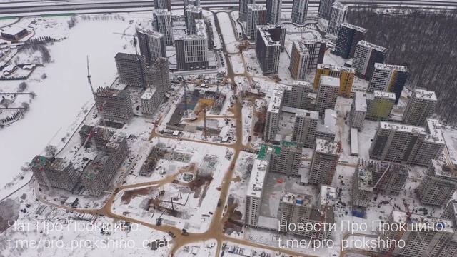 ЖК Прокшино. Обзорное видео с коптера. Февраль 2023. Наш чат - t.me/pro_prokshino_chat смотреть онлайн