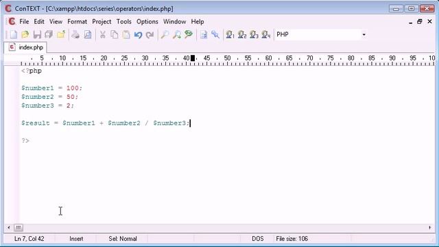 Beginner PHP Tutorial - 22 - Arithmetic Operators
