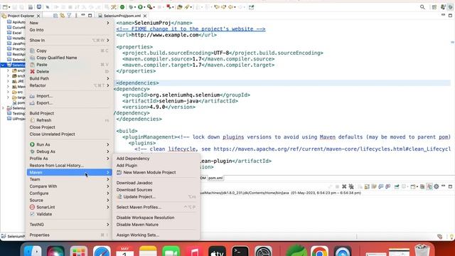 Selenium 4.9.0 setup