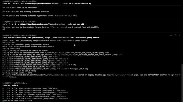 Правильная установка Docker и Docker-Compose на Ubuntu 22.04