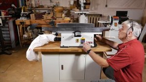 JET JSJ-6 Фуговальный станок / как строгать длинные заготовки на маленьком станке? Как убрать винт?