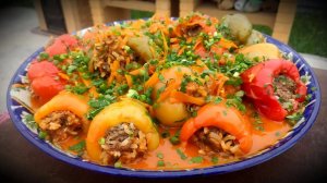 Вкусный Фаршированный Перец по-домашнему в томатном соусе.