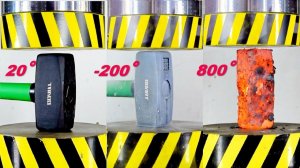 500 TON HYDRAULIC PRESS VS HOT METAL AND METAL COOLED IN NITROGEN