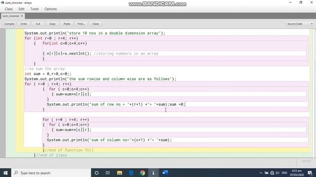 Java made easy 9,10(sum row wise , column wise) смотреть онлайн