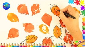 Листья | Как нарисовать просто | Урок рисования для малышей | Осень