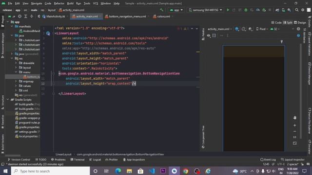 3. How To Add Material Bottom Navigation Bar In Android Studio Android App Development Using Kotlin