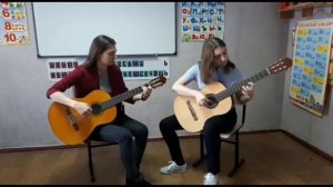 Песня "Черный кот" на гитаре.