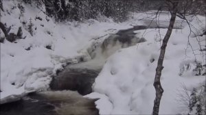 Водопад Кивач зимой 1080p