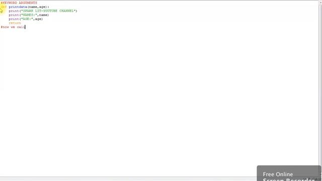 KEYWORD ARGUMENTS - CORE PYTHON