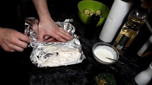 Запечённая зубатка с соусом тартар