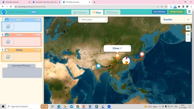 RS & GIS QA24 Creating 3D animated travel memories maps || World Travel Map Animation