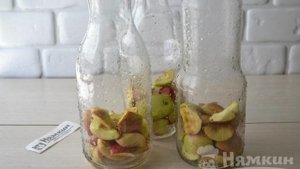 Яблочный компот с мятой на зиму