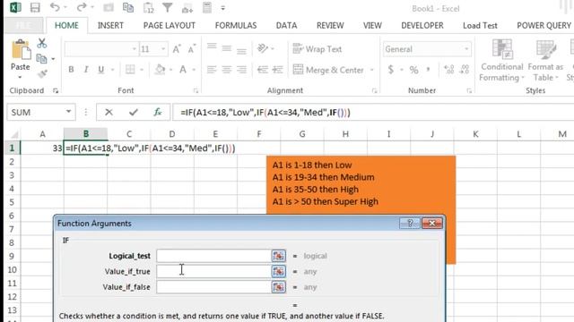 Excel - Nested Functions with fx Wizard - Episode 1831
