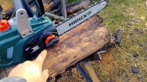 Аккумуляторная цепная пила Минск-21! Тест! Отзыв